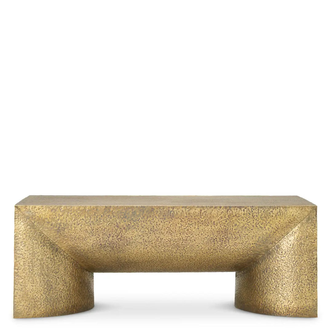 Coffee Table Drayton Hammered Vintage Brass Finish - image 3