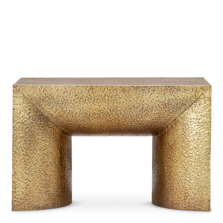 Side Table Drayton Hammered Vintage Brass Finish - image 3