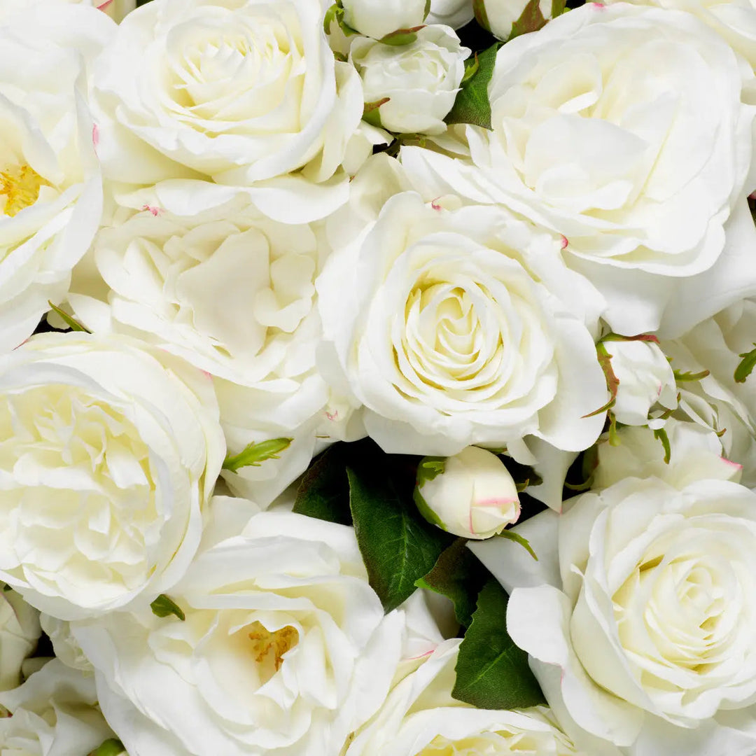 Bouquet Of Roses Three Tone White Real Touch 72 Pcs/3 Varieties - image 3