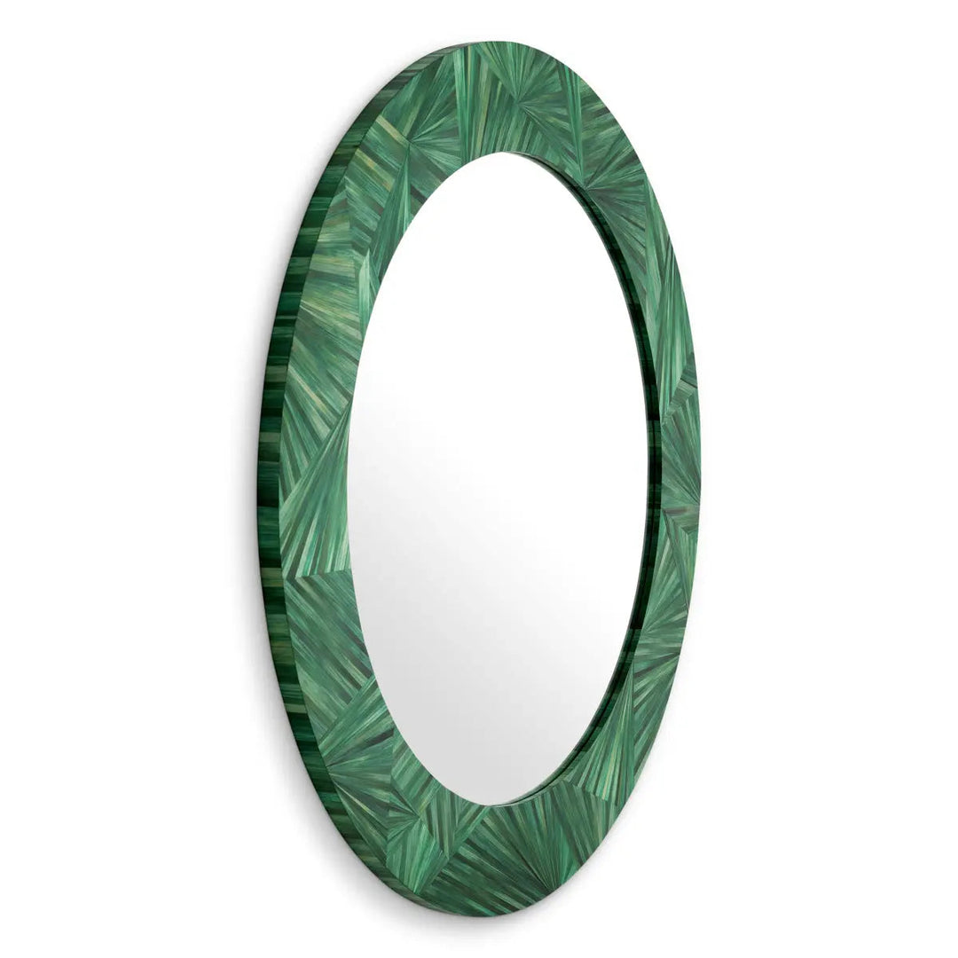 Mirror Cassara Straw Marquetry Green - image 3