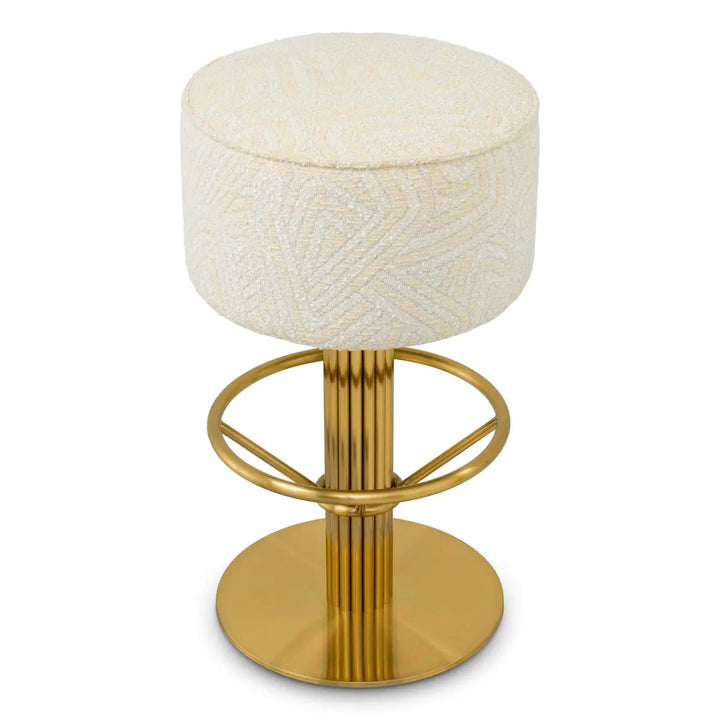 Bar Stool Carleton Camari Cream Brushed Brass Finish - image 3
