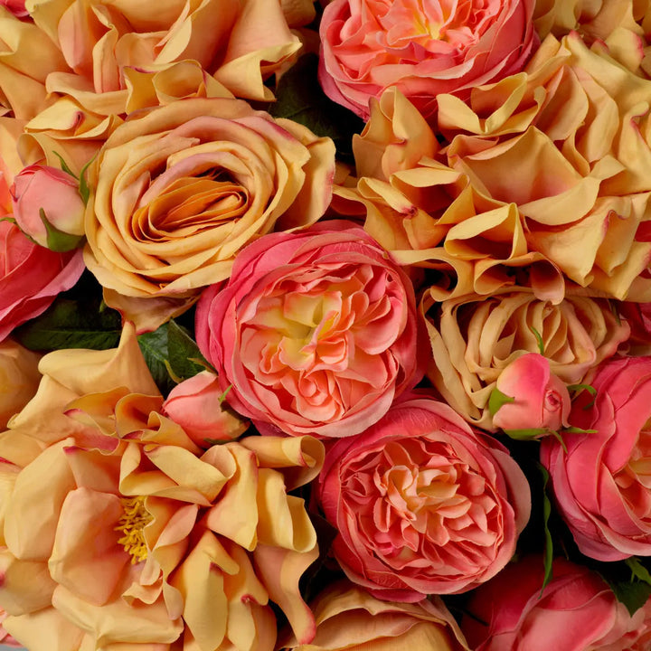 Bouquet Of Roses Real Touch Three Tone Peach 72 Pcs/3 Varieties - image 3
