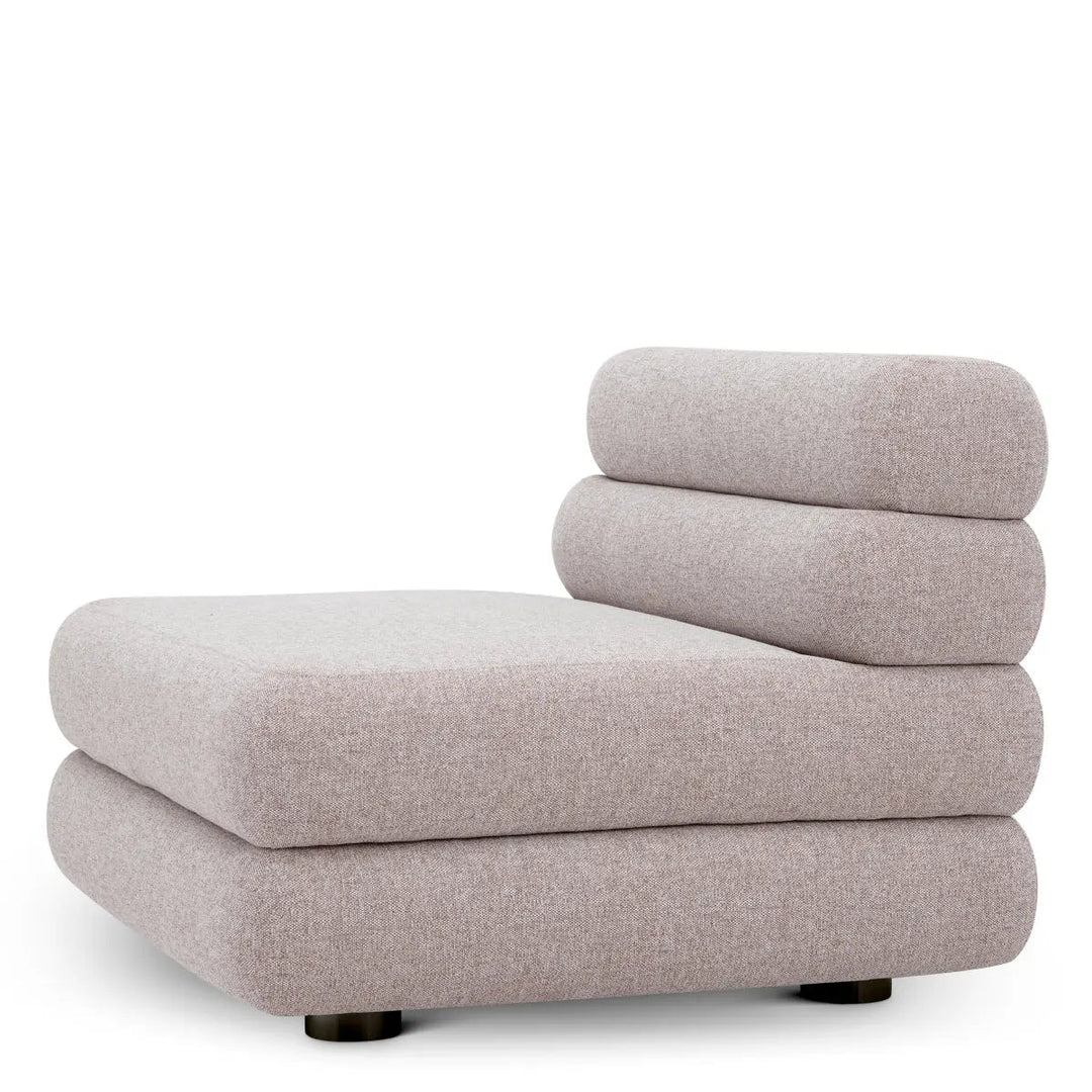 Outdoor Modular Sofa Malaga Mauritius Light Grey - Middle - image 3