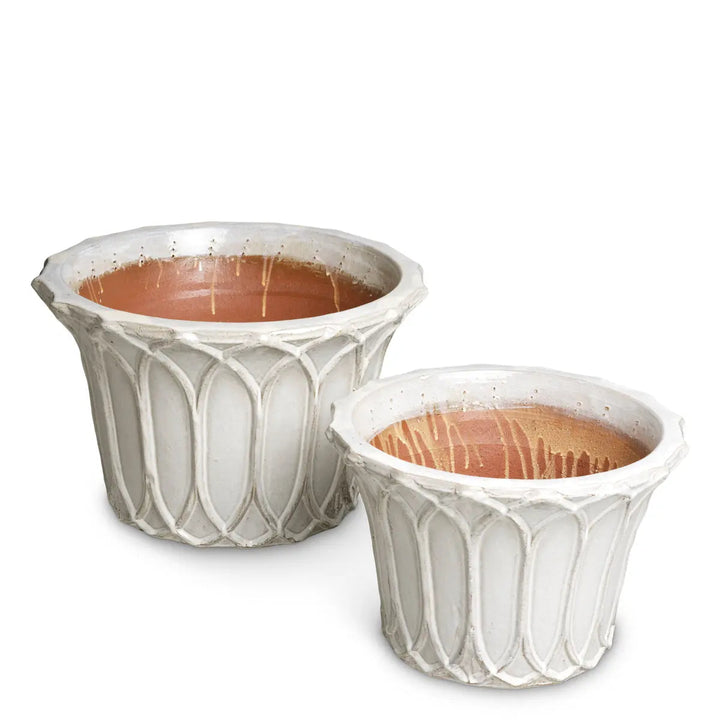Outdoor Planter Iverson Light Grey Finish Set Of 2 - image 3