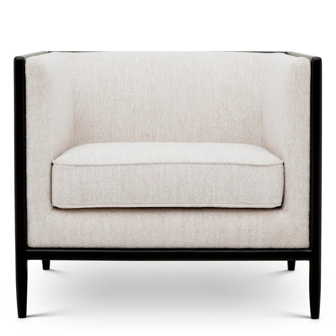 Chair Lauriston Black Finish Ardent Cream Dravon Cream - image 3