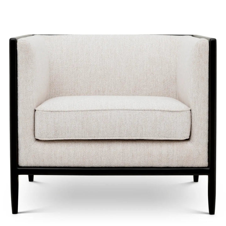 Chair Lauriston Black Finish Ardent Cream Dravon Cream - image 3