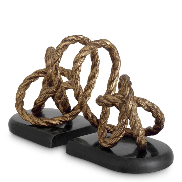 Bookend Corwyn Antique Brass Finish Set Of 2 - image 3