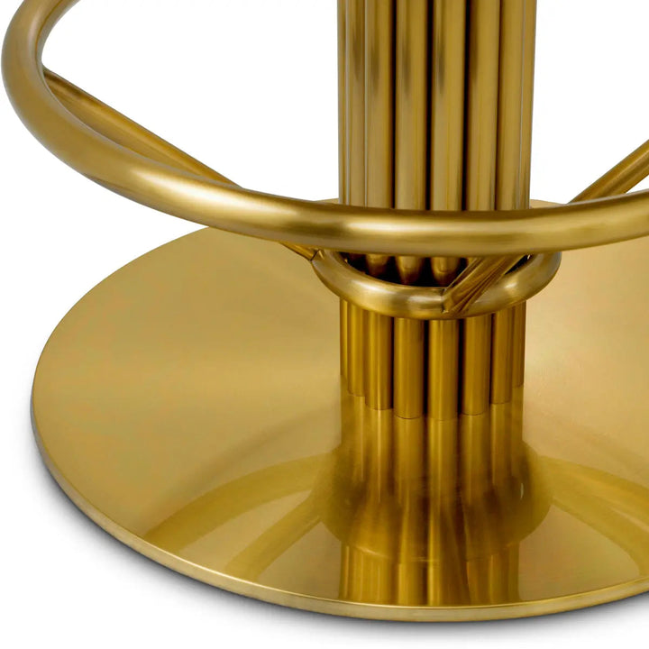 Counter Stool Carleton Camari Cream Brushed Brass Finish - image 3