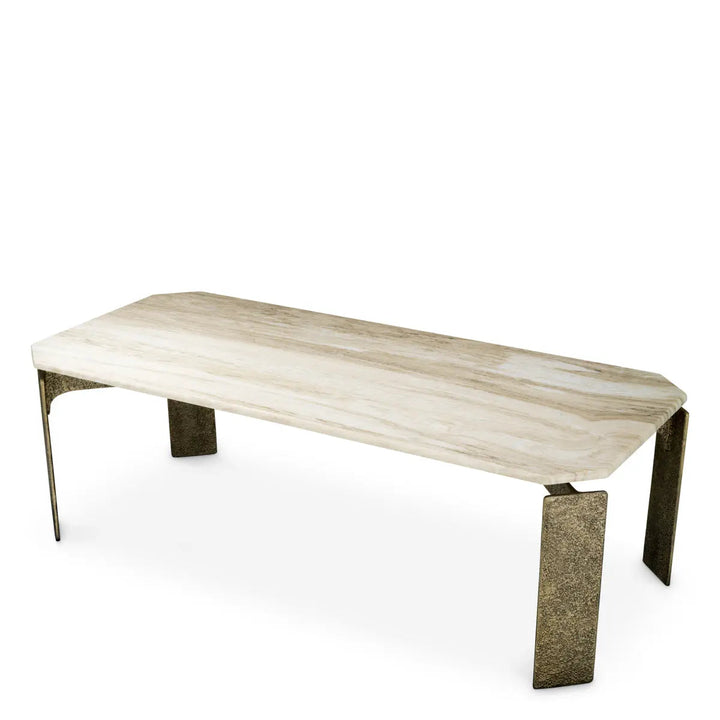 Dining Table Bodega Rectangular Antique Brass Finish - image 3