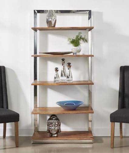 Flannery Brownstone 2.0 Etagere-Coast2Coast Home-C2CA-62411-Bookcases & Cabinets-2-France and Son