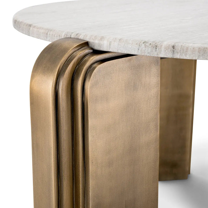 Coffee Table Albion Antique Brass Finish - image 3