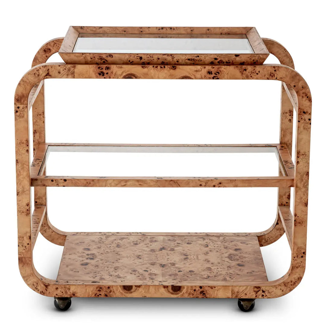 Trolley Mayfair Light Brown Mappa Burl Veneer - image 3