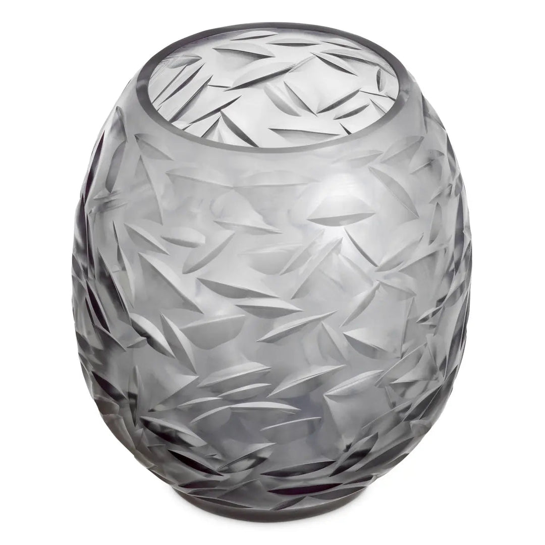 Vase Hadleigh Grey Color Glass - image 3