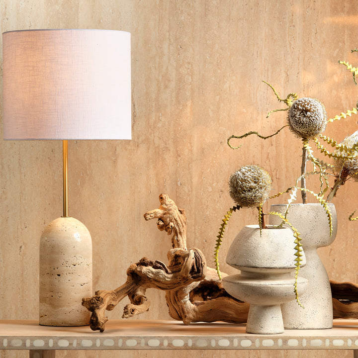 Holt Table Lamp in Travertine-Jamie Young-JAMIEYO-9HOLTTLNATRA-Table Lamps-5-France and Son