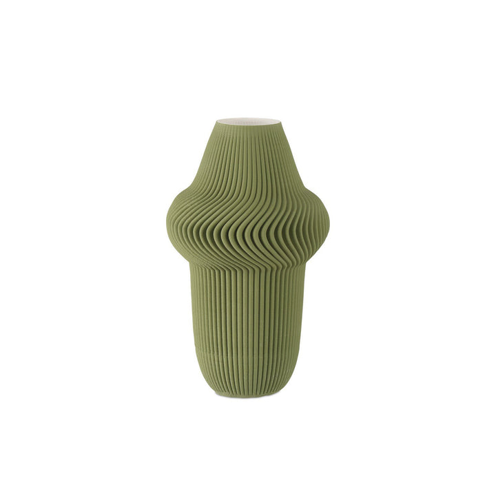 Green Plisse Medium Vase