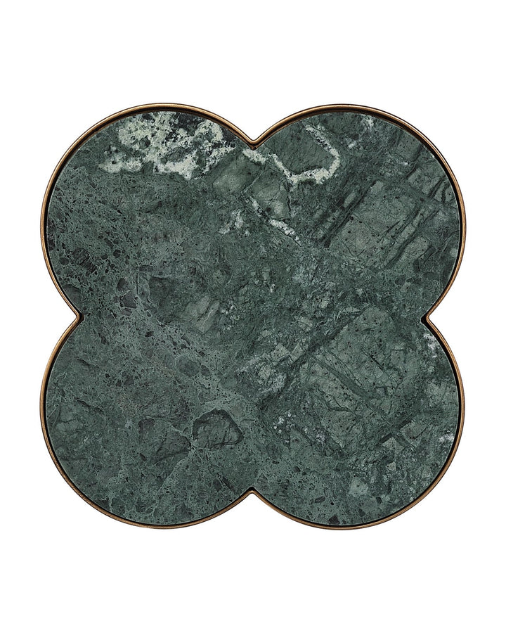 Side Tables Quatrefoil Green Accent Table