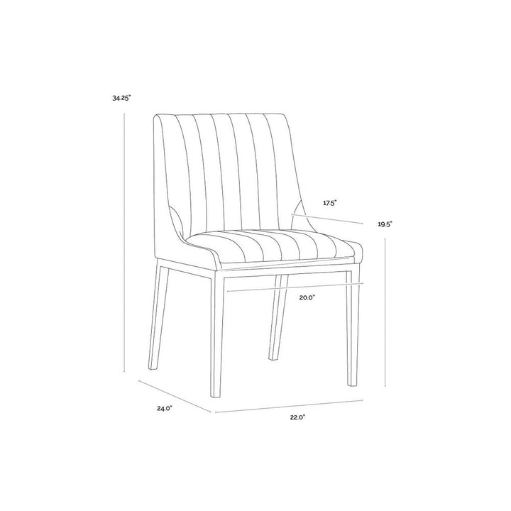 Halden Dining Chair - Bravo Cognac - 2pc Min 2pc Increments Required