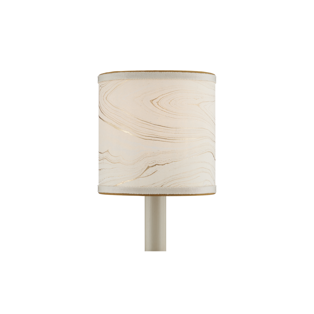 Marble Cream Paper Drum Chandelier Shade