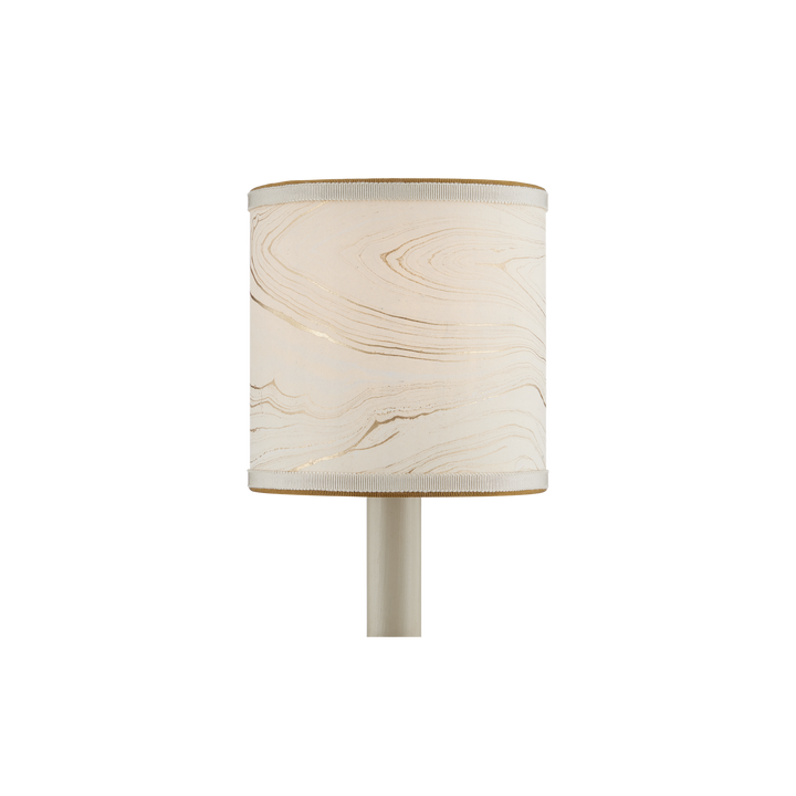 Marble Cream Paper Drum Chandelier Shade