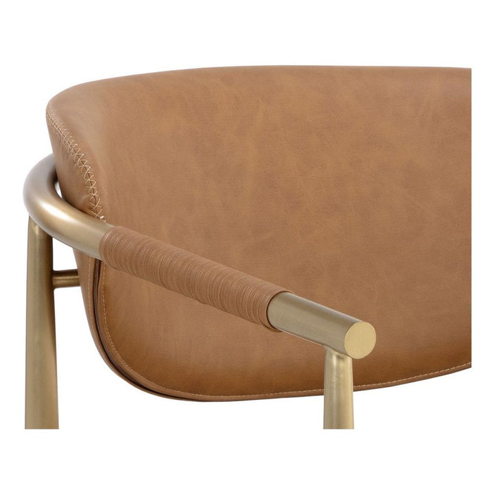 Heloise Lounge Chair - Milliken Cognac