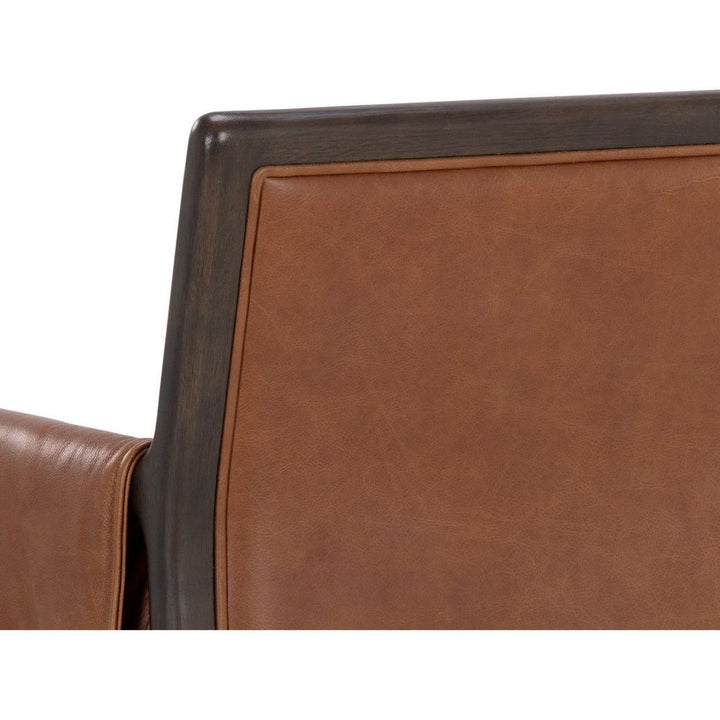 Mauti Dining Armchair - Brown - Shalimar Tobacco Leather