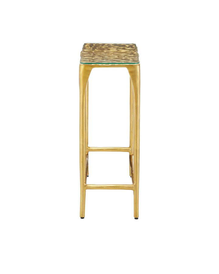 Console Tables Honeycomb Gold Console Table