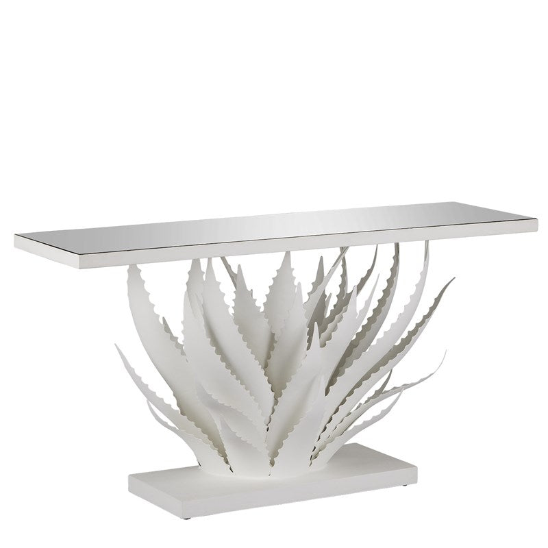 Agave White Console Table-Currey-CURY-4000-0168-Console Tables-1-France and Son