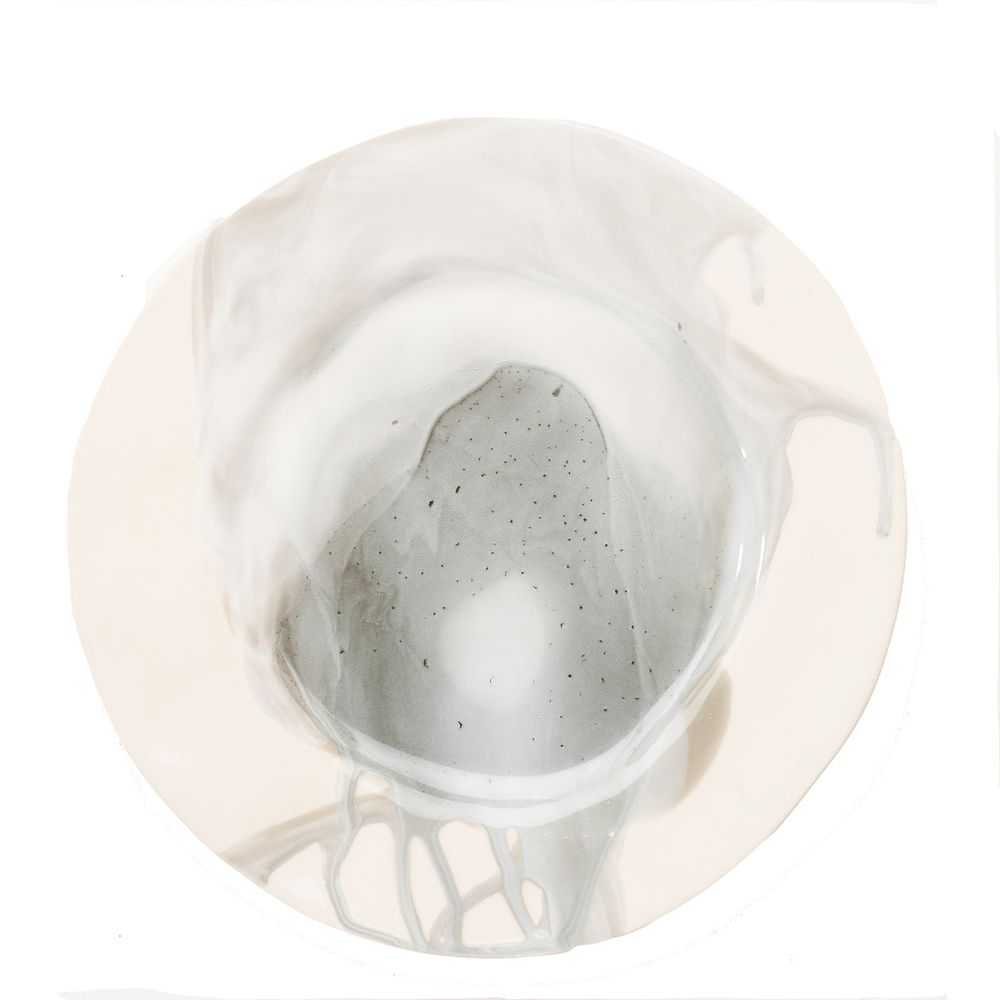 Gray and White Splash Dinner Plate, Set of 4