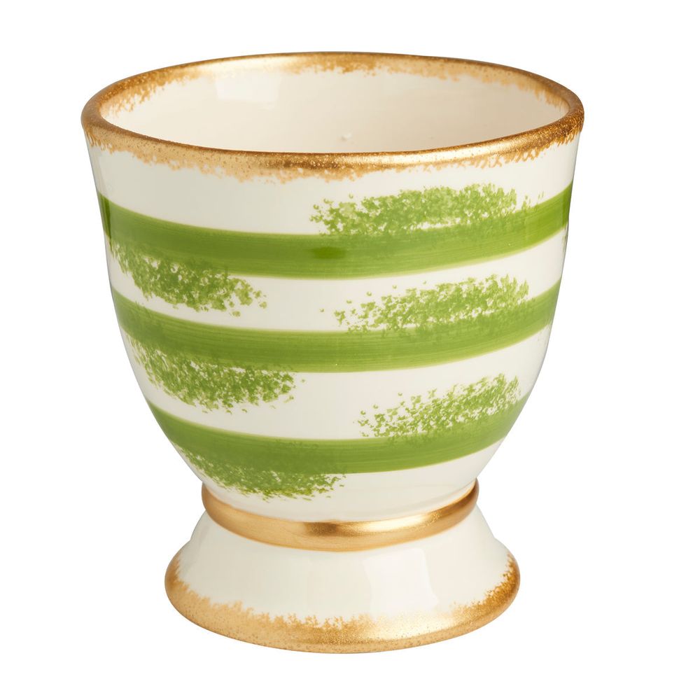 Indoor Planters Savoy Green/White Spongy Cachepot, Large Set of 2