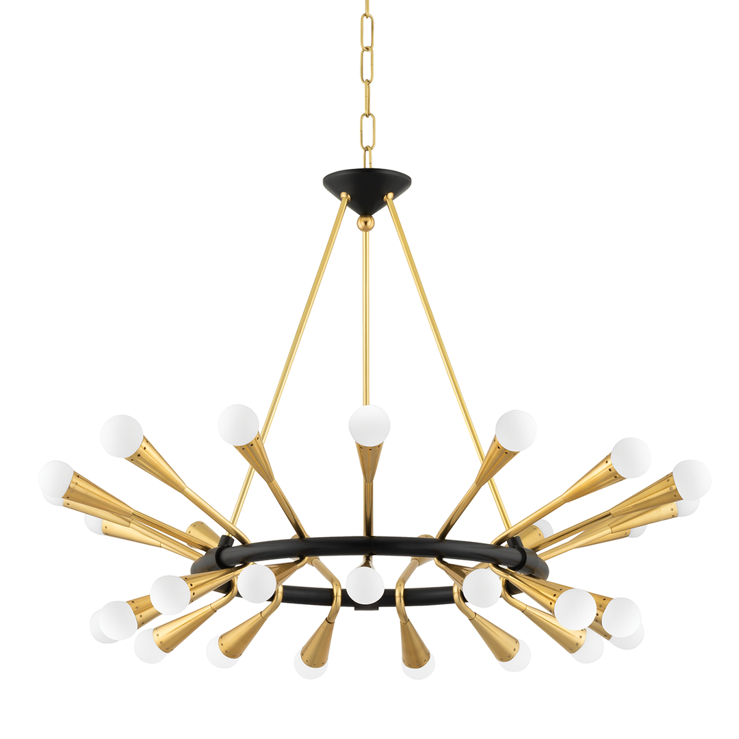 Aries Chandelier - Vintage Polished Brass/Deep Bronze 30 Lights