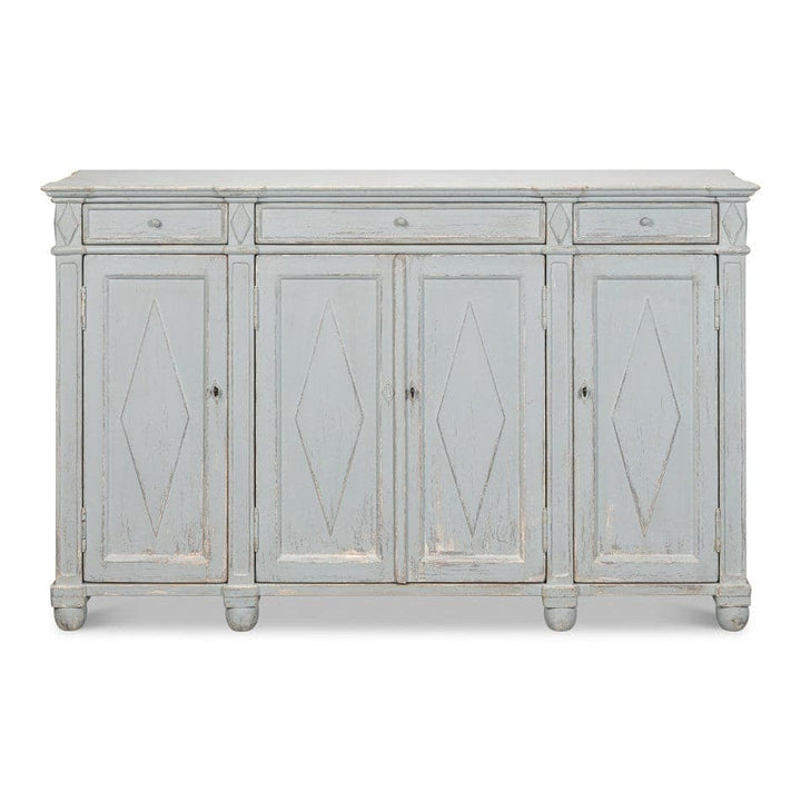 Diamond Wall Sideboard-SARREID-SARREID-40121-7-Sideboards & CredenzasBlue/Grey Finish-2-France and Son