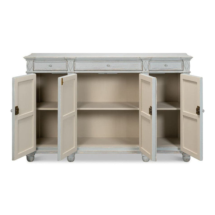 Diamond Wall Sideboard-SARREID-SARREID-40121-7-Sideboards & CredenzasBlue/Grey Finish-3-France and Son