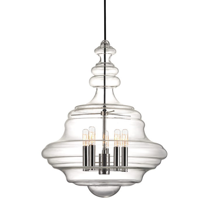 Chandeliers Washington 5 Light Large Pendant Polished Nickel