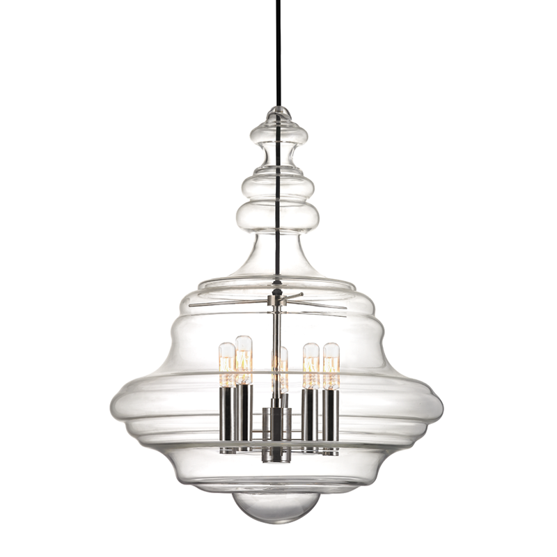 Chandeliers Washington 5 Light Large Pendant Polished Nickel