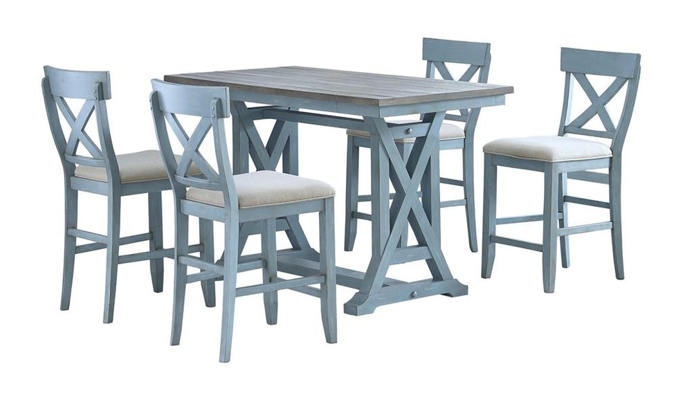 Wharf, Bar Harbor Counter Height Dining Table-Coast2Coast Home-C2CA-40299-Dining TablesBar Harbor Blue-2-France and Son