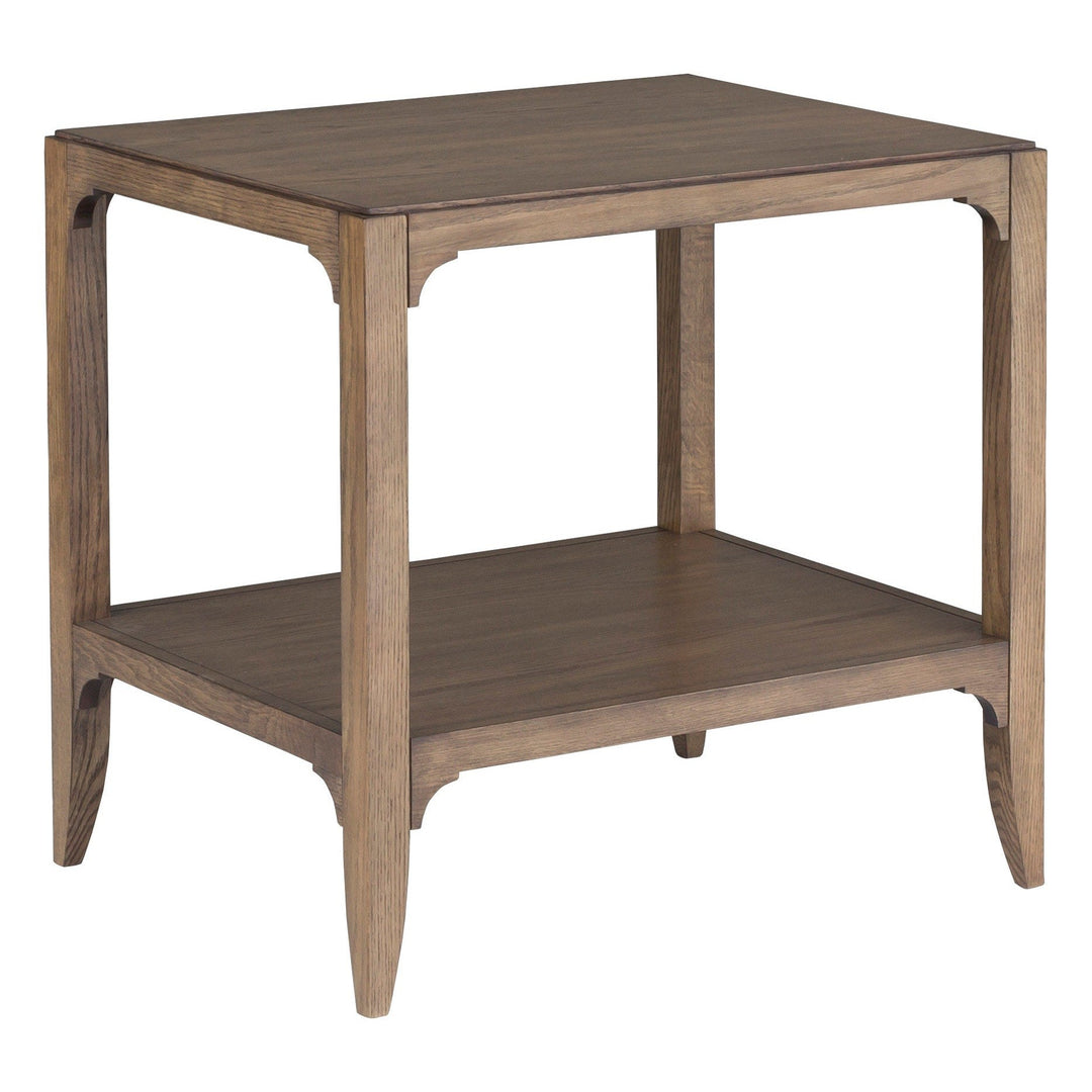 Callahan End Table - Louve - High Pressure Laminate,Red Oak Solids