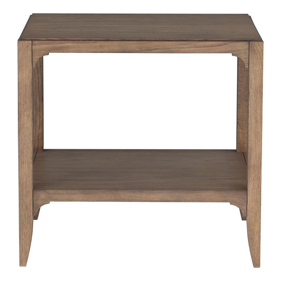 Callahan End Table - Louve - High Pressure Laminate,Red Oak Solids