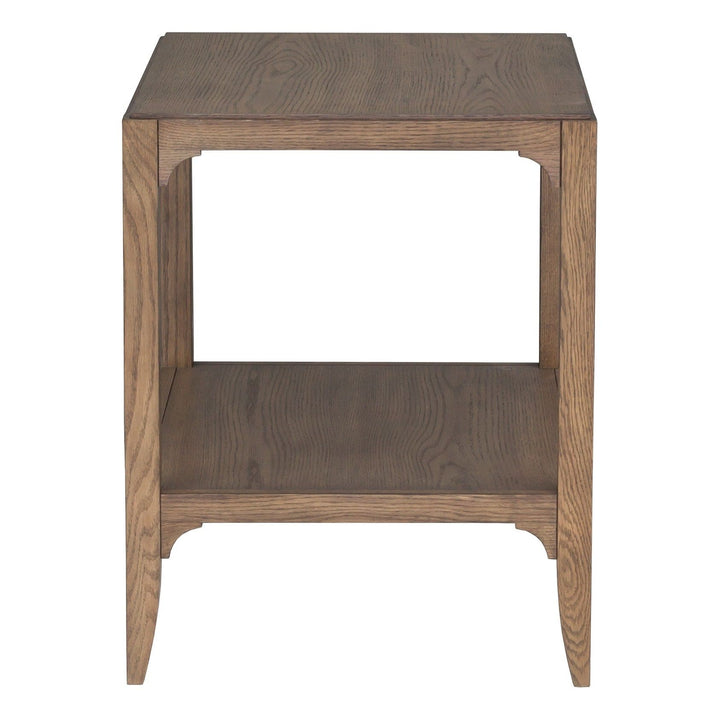 Callahan End Table - Louve - High Pressure Laminate,Red Oak Solids