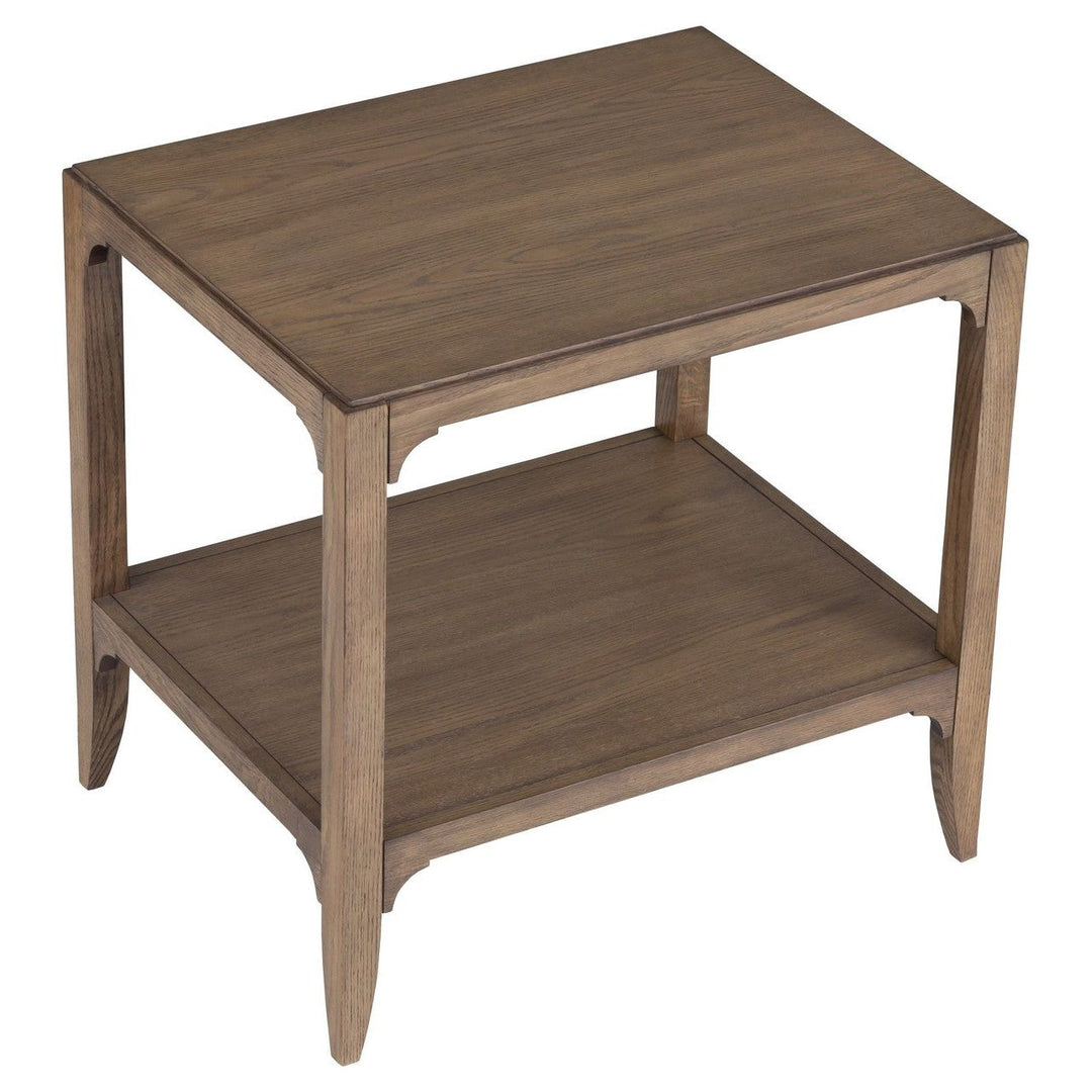 Callahan End Table - Louve - High Pressure Laminate,Red Oak Solids