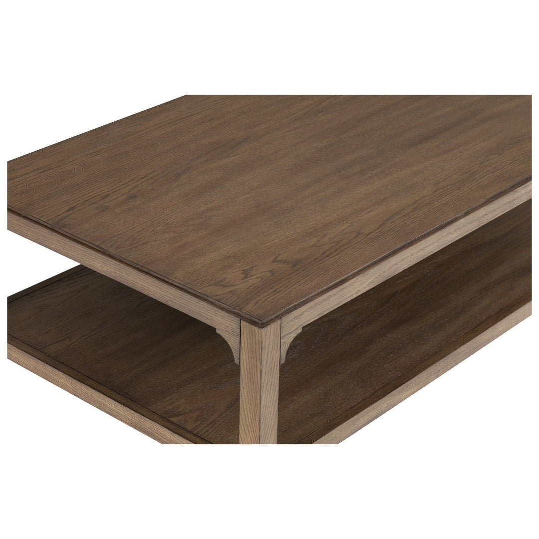 Callahan Cocktail Table - Louve - High Pressure Laminate,Red Oak Solids