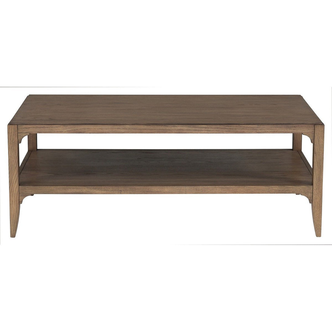 Callahan Cocktail Table - Louve - High Pressure Laminate,Red Oak Solids