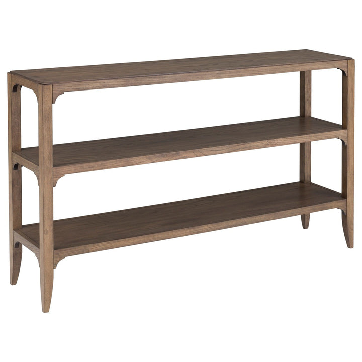 Callahan Console Table - Louve - High Pressure Laminate,Red Oak Solids