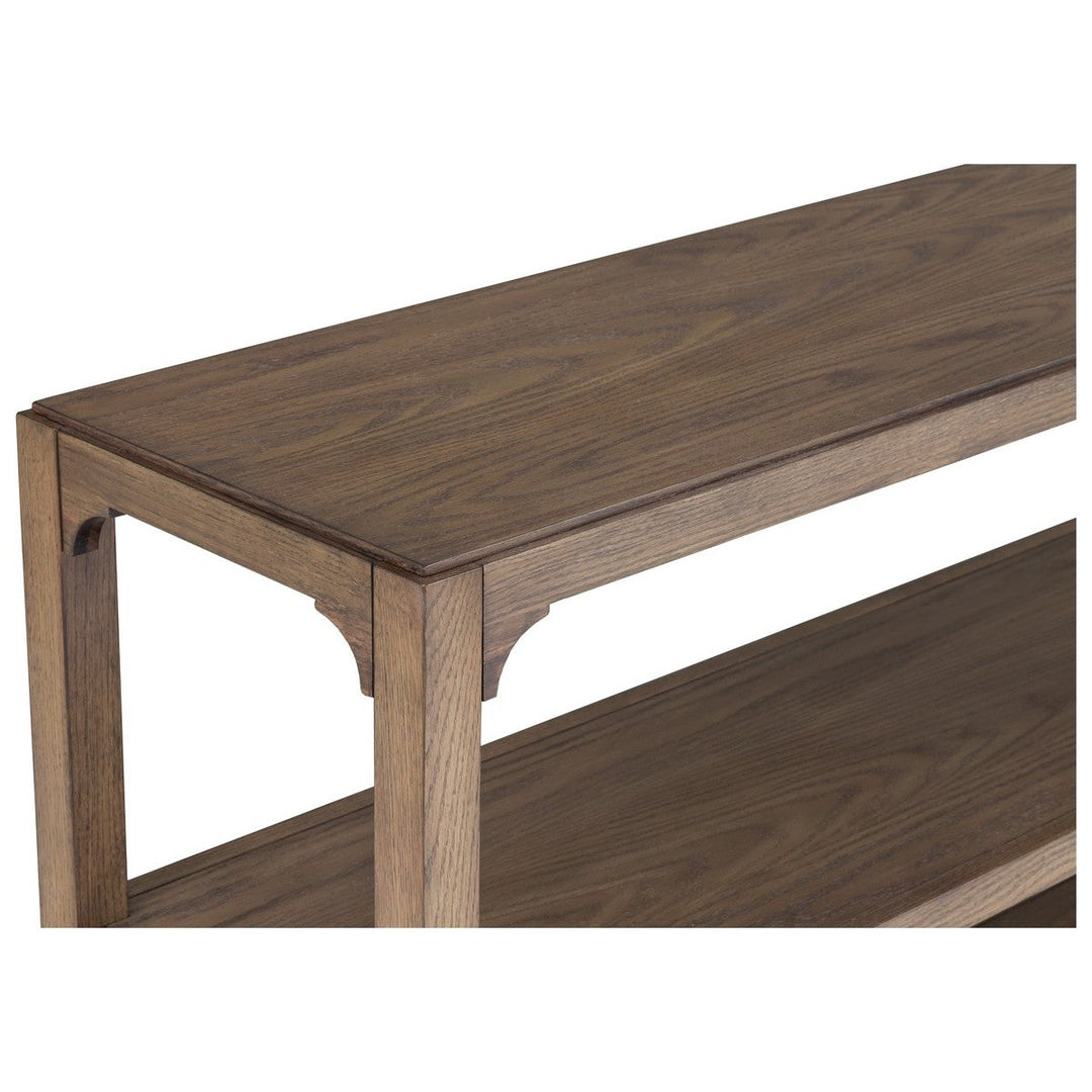 Callahan Console Table - Louve - High Pressure Laminate,Red Oak Solids