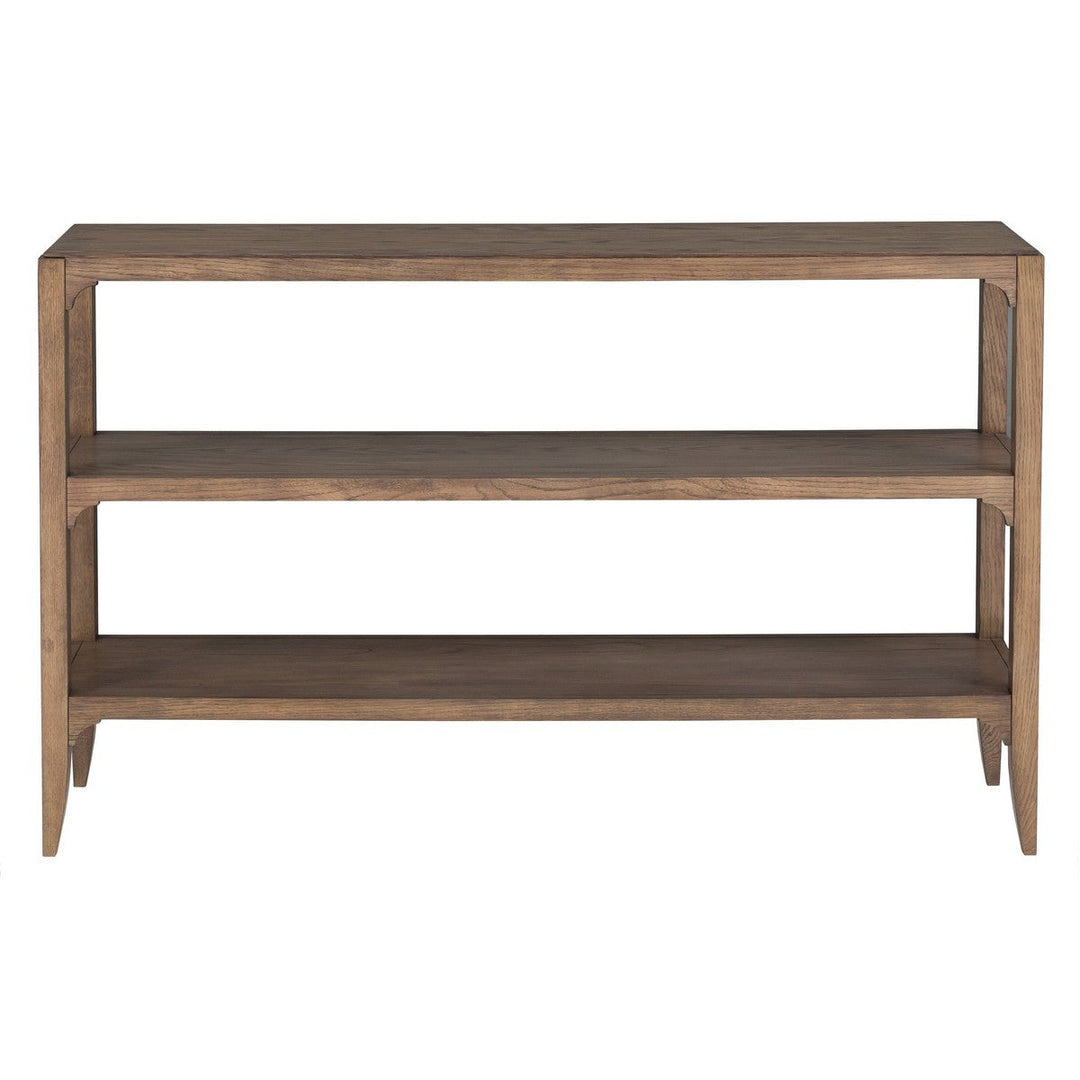 Callahan Console Table - Louve - High Pressure Laminate,Red Oak Solids