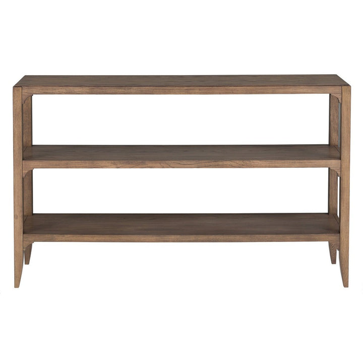 Callahan Console Table - Louve - High Pressure Laminate,Red Oak Solids