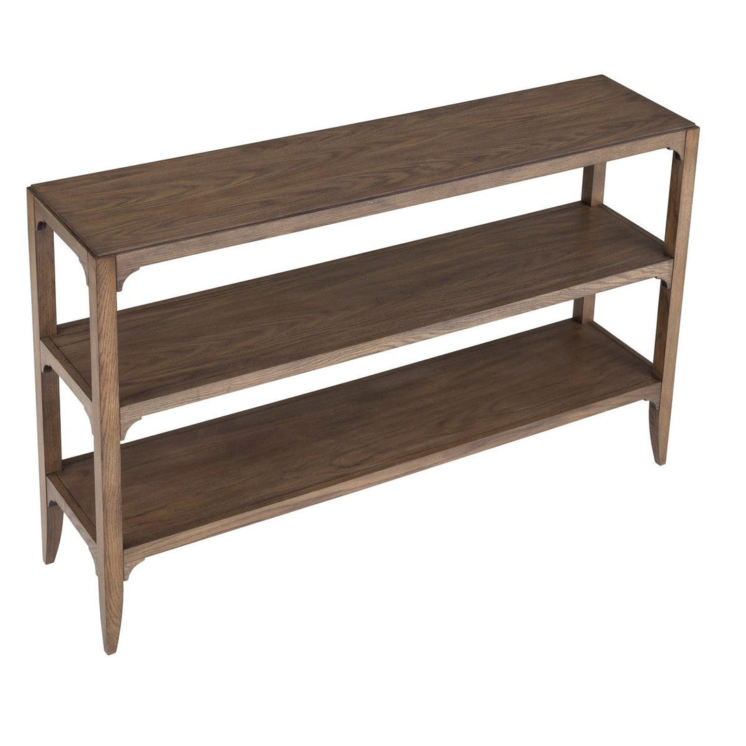 Callahan Console Table - Louve - High Pressure Laminate,Red Oak Solids