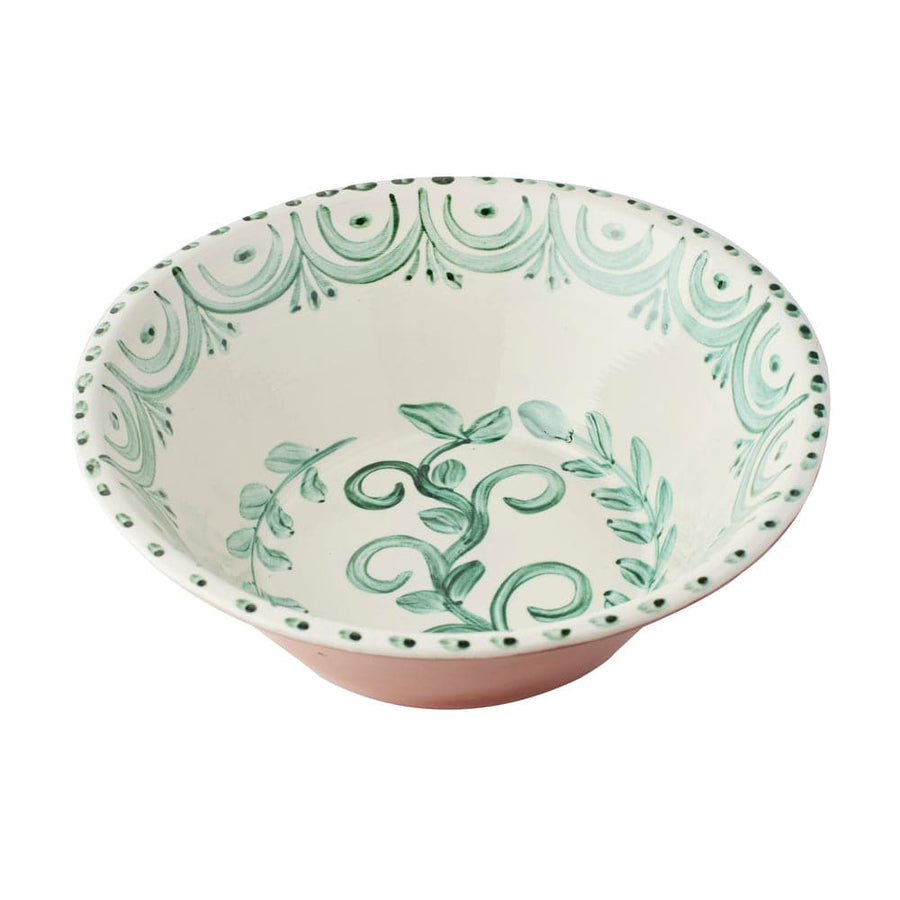 Casa Nuno Bowl-ABIGAILS-ABIGAILS-403712-Decorative ObjectsGreen/White-Large-1-France and Son