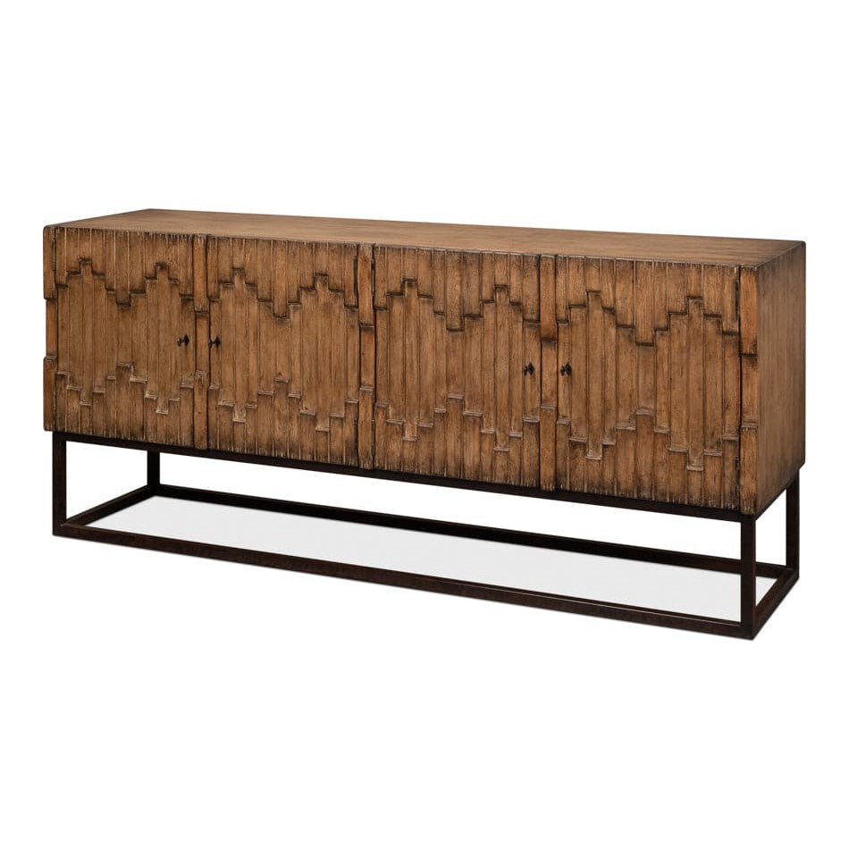 Aztec Sideboard On Stand, Brown