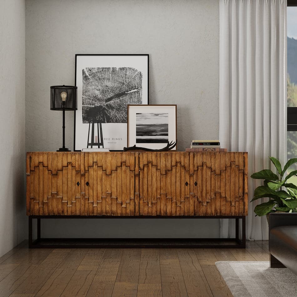 Aztec Sideboard On Stand, Brown