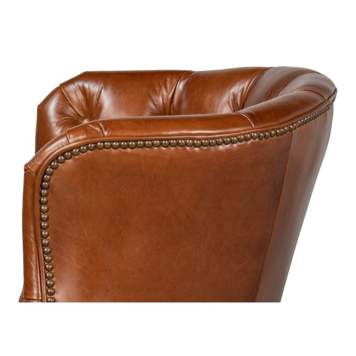 Welsh Leather Chair Vintage Havana Cigar